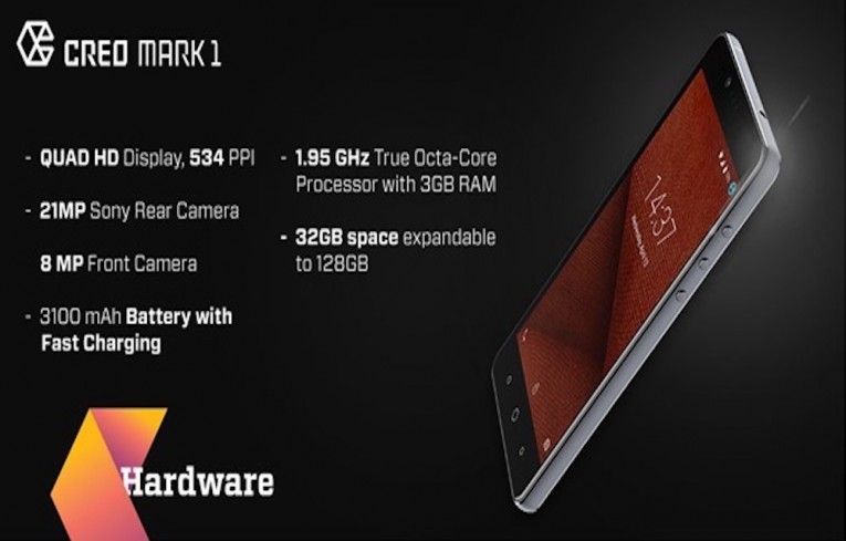 CREO Mark 1 with 5.5 Inch Quad HD Display, 3GB RAM Launched
